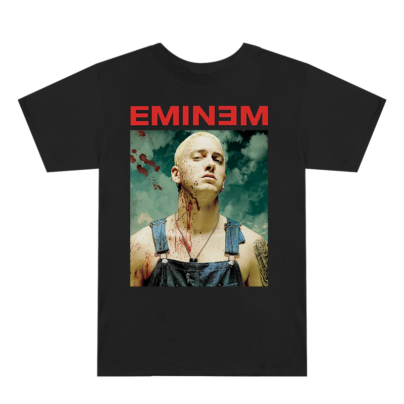Eminem Bloody Chainsaw Graphic Black T-Shirt