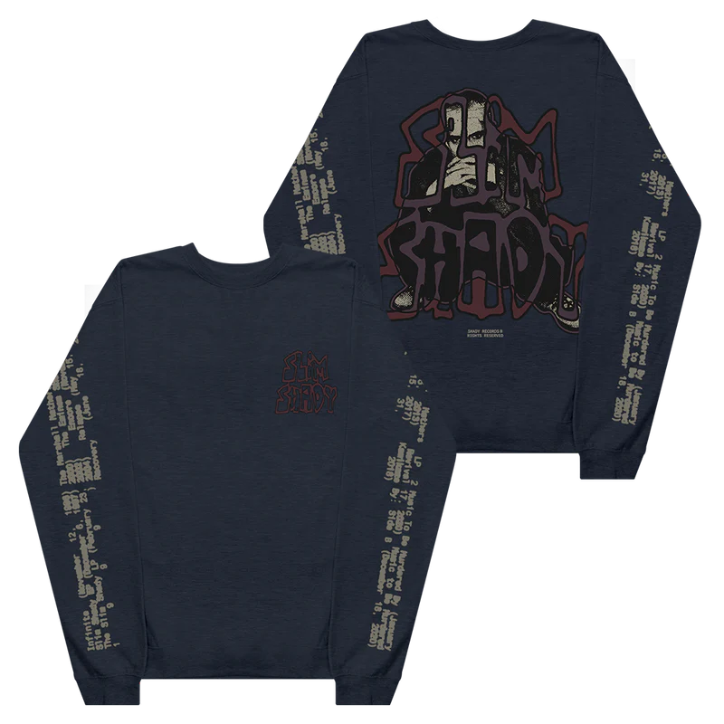 Graffiti Slim Crewneck (Navy)
