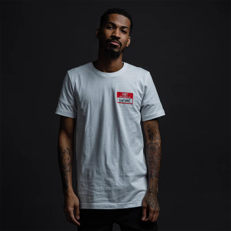 "Hi, My Name Is..." Sticker Logo White T-Shirt