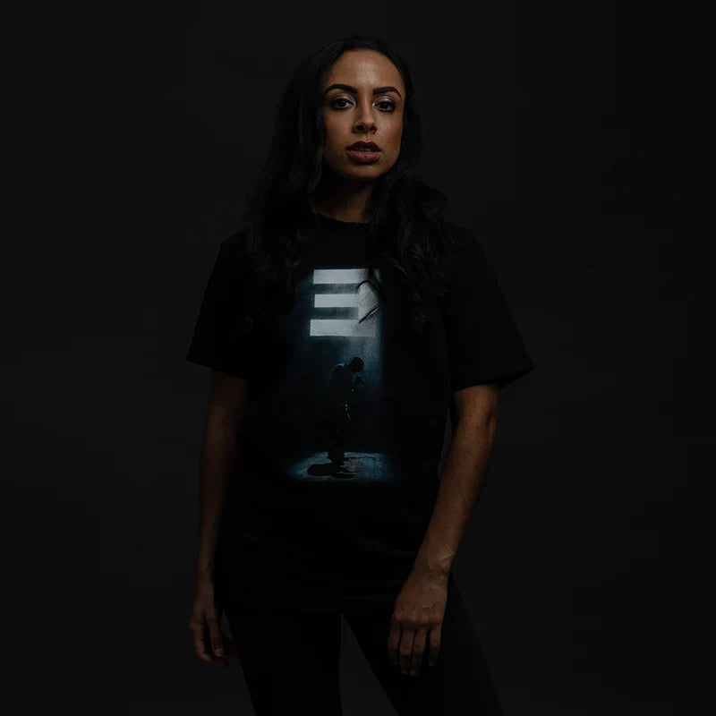 Eminem Stage Lights Graphic Black T-Shirt