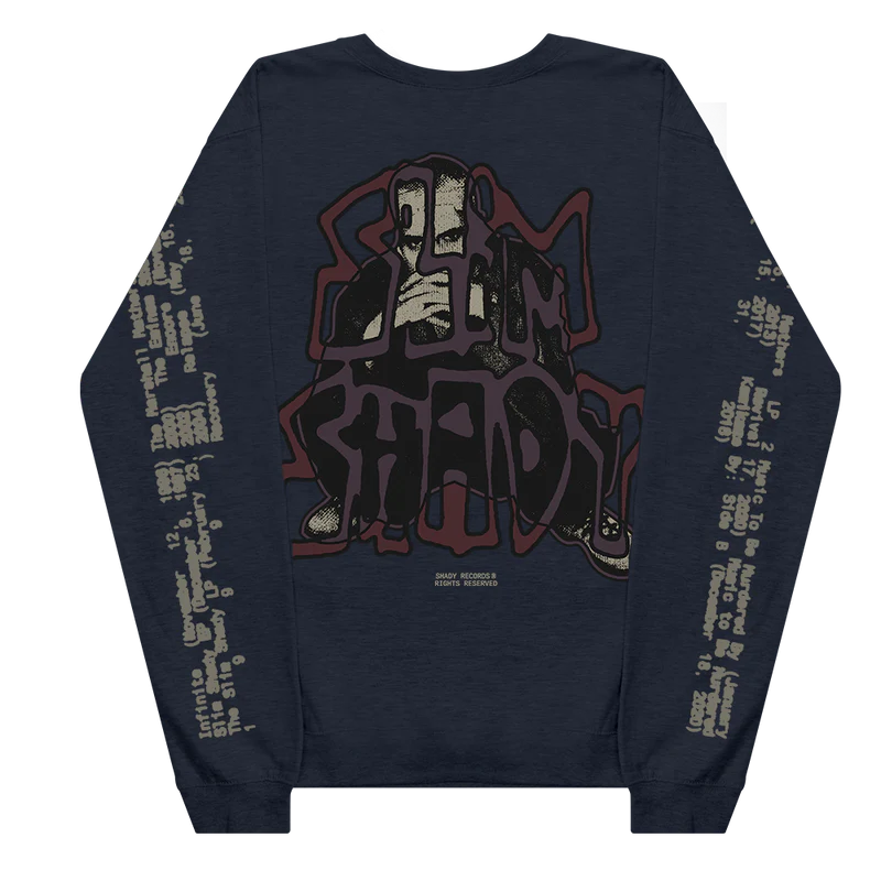 Graffiti Slim Crewneck (Navy)