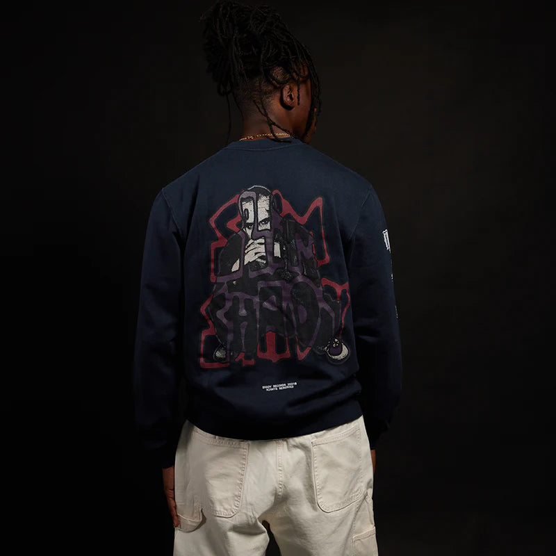 Graffiti Slim Crewneck (Navy)