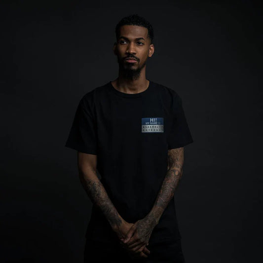 "Hi! My Name Is..." Blue Name Tag Reissue T-Shirt