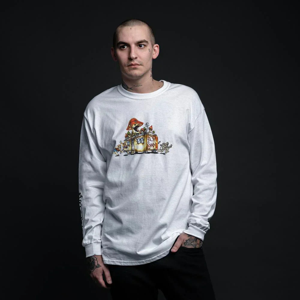 SSLP Illustrations White Long Sleeve Shirt